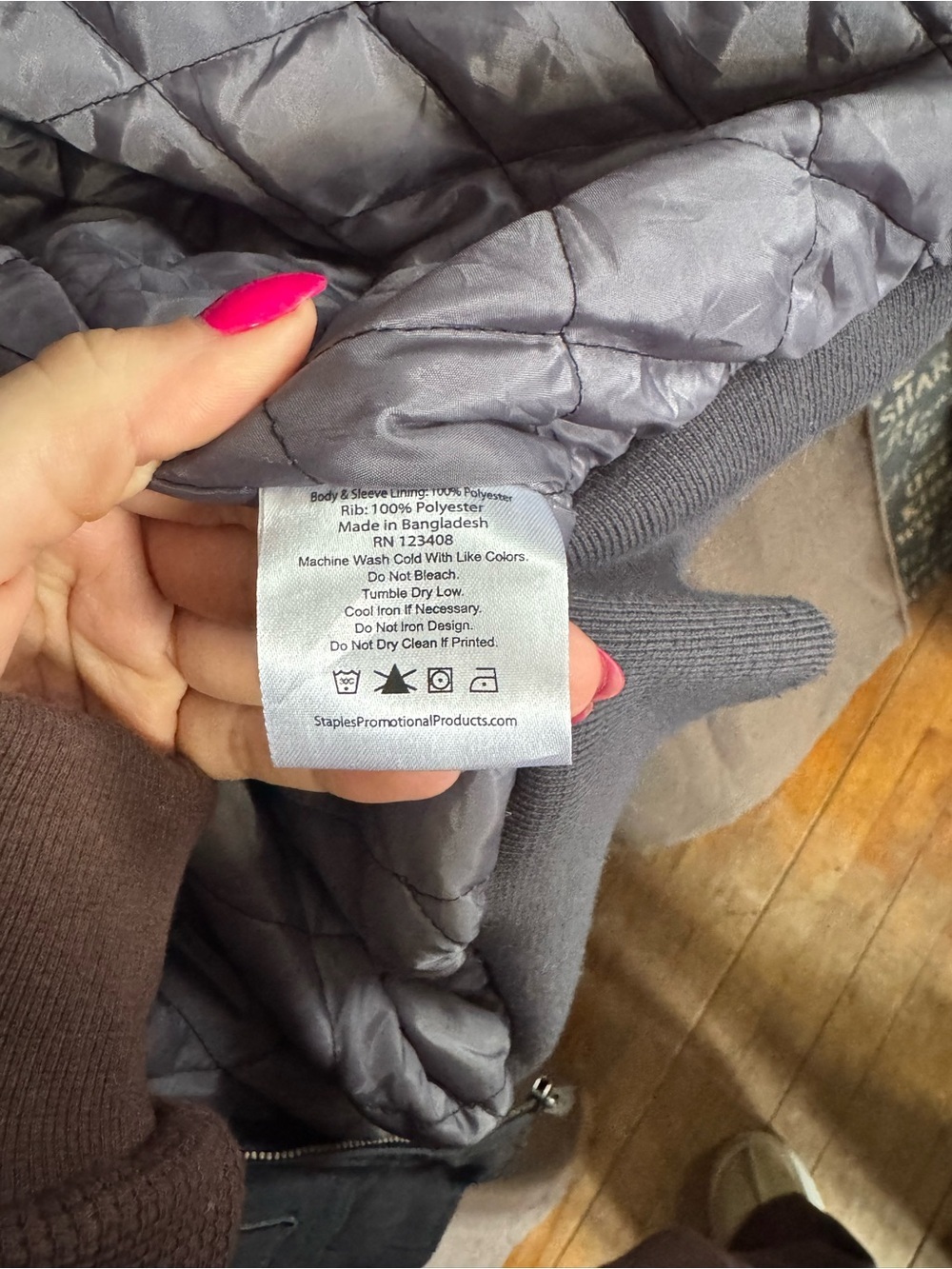 Snap-on Men's Gray Hooded Work Jacket - Lightweight Quilted Lining - Picture 7 of 8